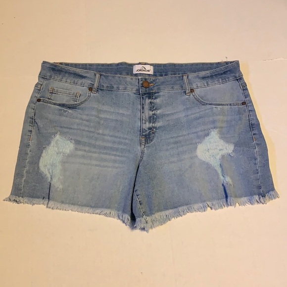 🆕 Jordache Cut Off Jean Shorts (2 Pairs) - Women’s Size 18 - Picture 2 of 5